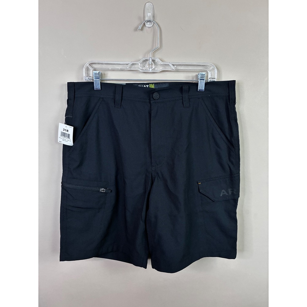 Ariat Rebar WorkFlow M5 Straight Fit Black Work Shorts Mens 31 Ultralight